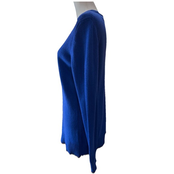 Banana Republic Filpucci Blue Button Back Sweater XL Merino Wool Cashmere Blend - Picture 3 of 7
